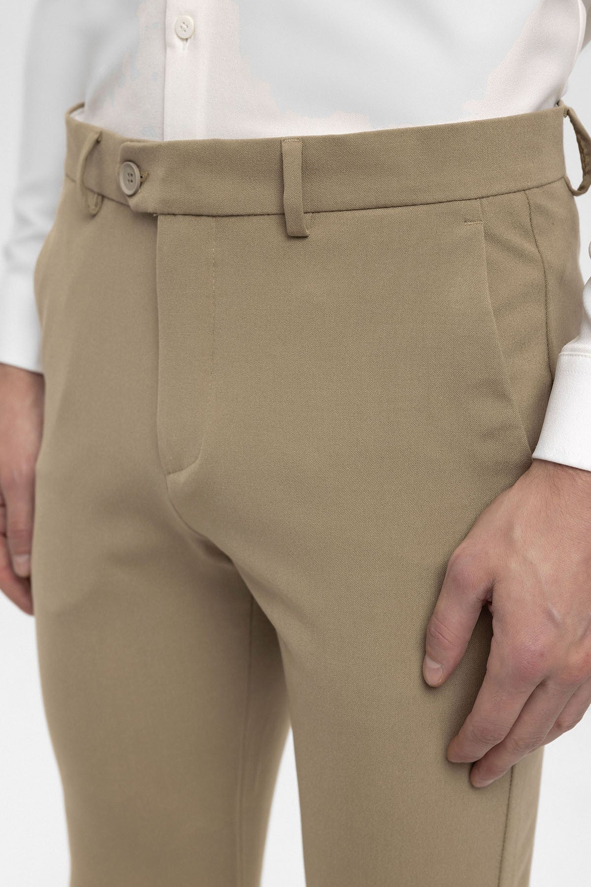 Men's Accessories: Slim-Fit Pants with Detailed Design