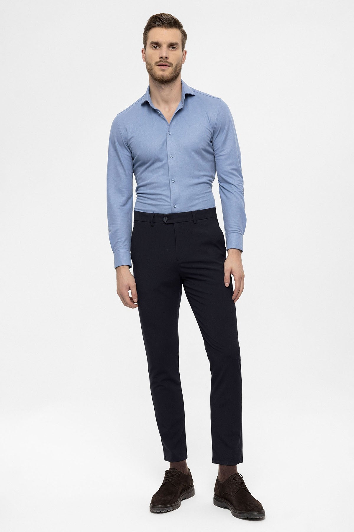 Men's Accessories: Slim-Fit Pants with Detailed Design
