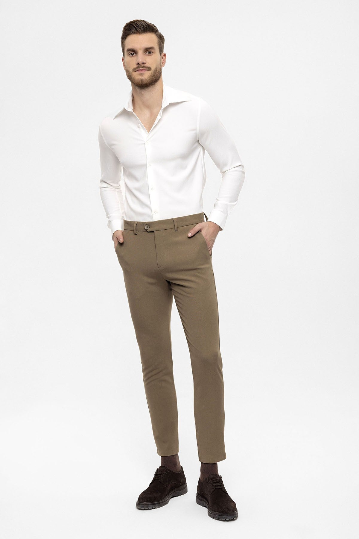 Men's Accessories: Slim-Fit Pants with Detailed Design