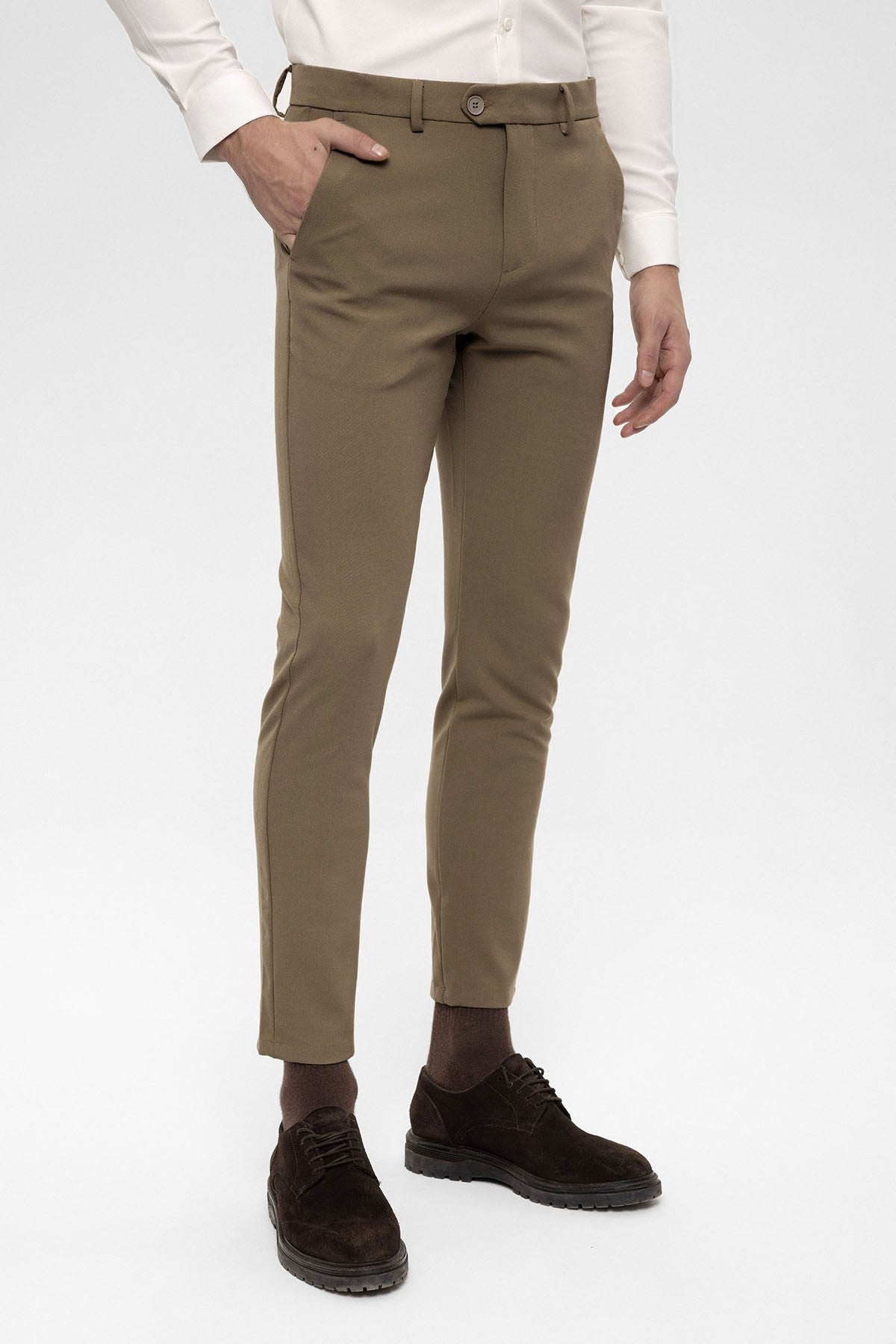 Men's Accessories: Slim-Fit Pants with Detailed Design