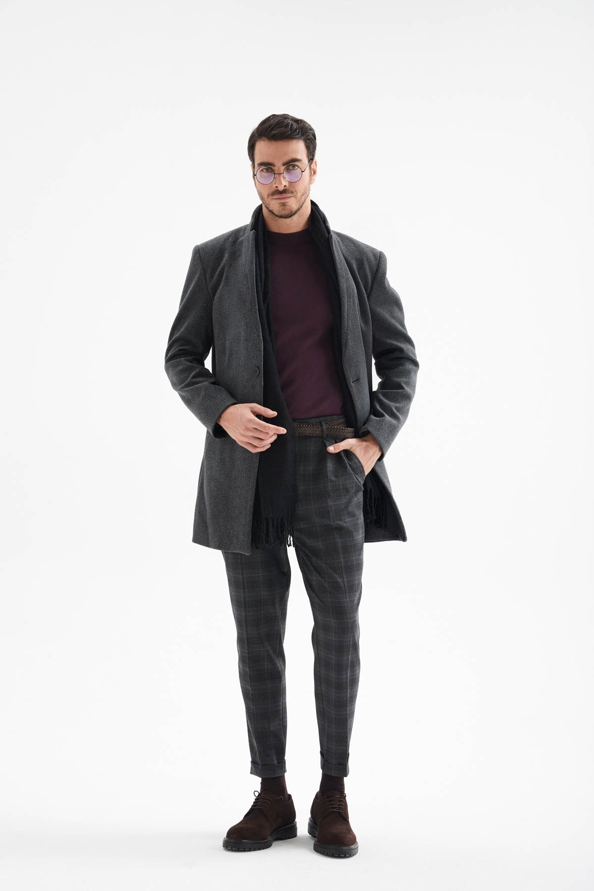 Antioch Men's Wool-Blend Cashmere Coat