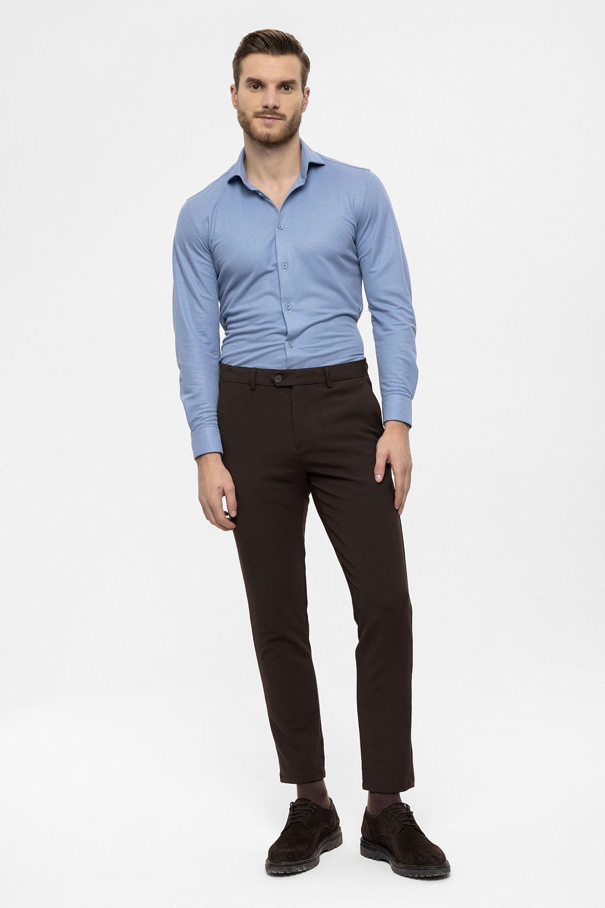 Men's Accessories: Slim-Fit Pants with Detailed Design