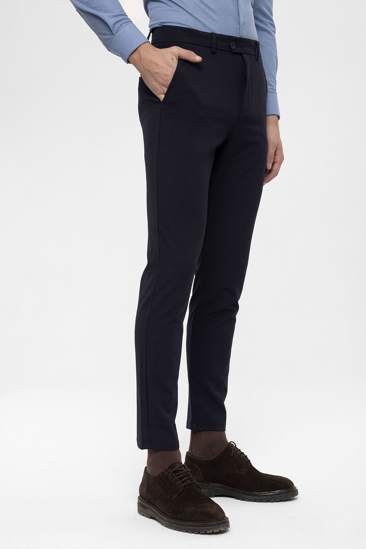 Men's Accessories: Slim-Fit Pants with Detailed Design