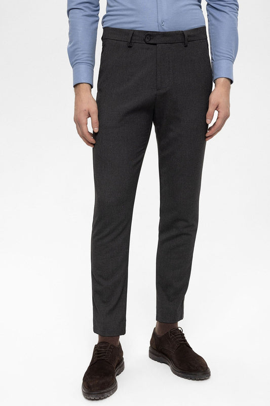 Men's Accessories: Slim-Fit Pants with Detailed Design