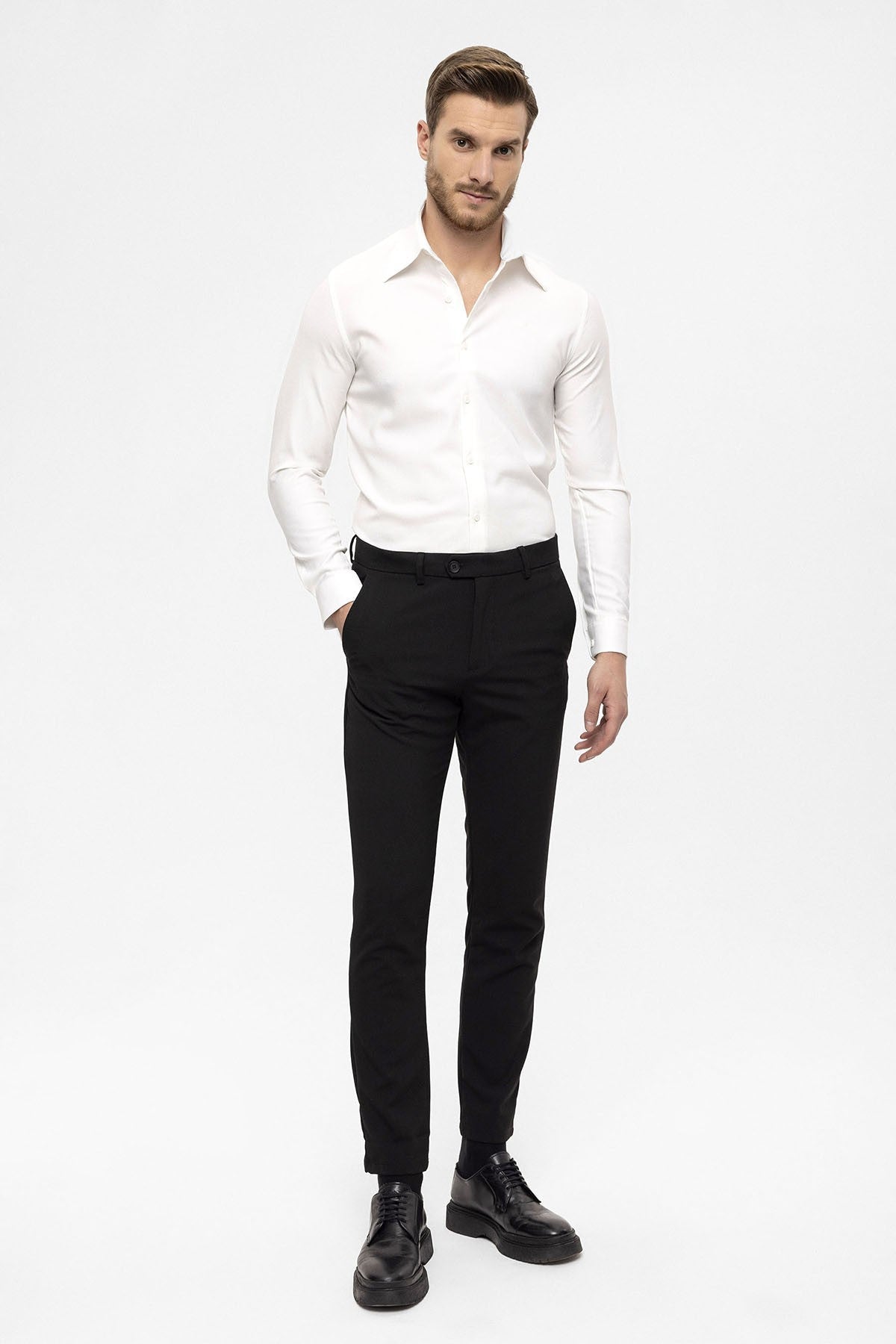 Antioch Men's Accessories: Slim-Fit Pants with Detailed Design