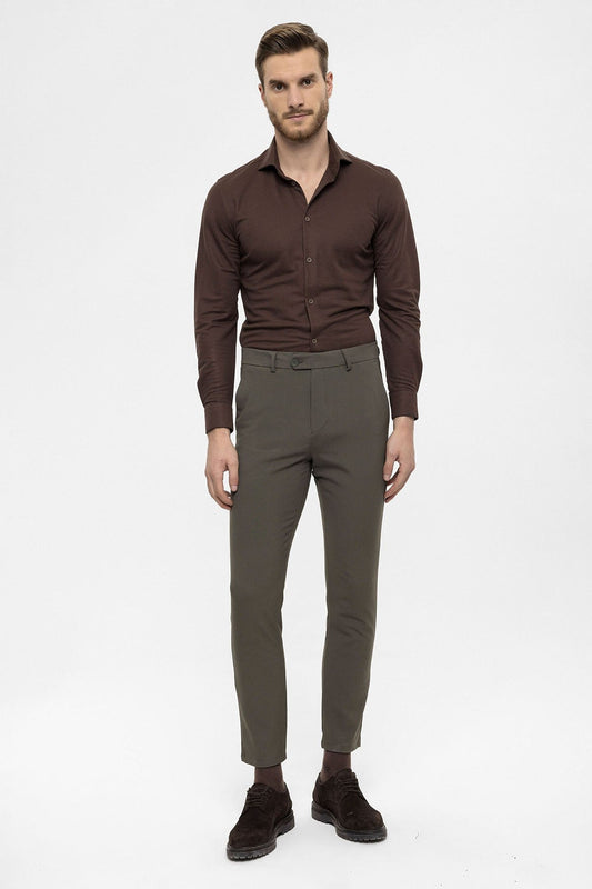 Men's Accessories: Slim-Fit Pants with Detailed Design