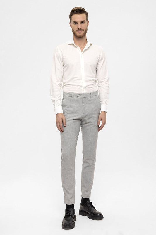 Slim-Fit Pants with Detailed Accents