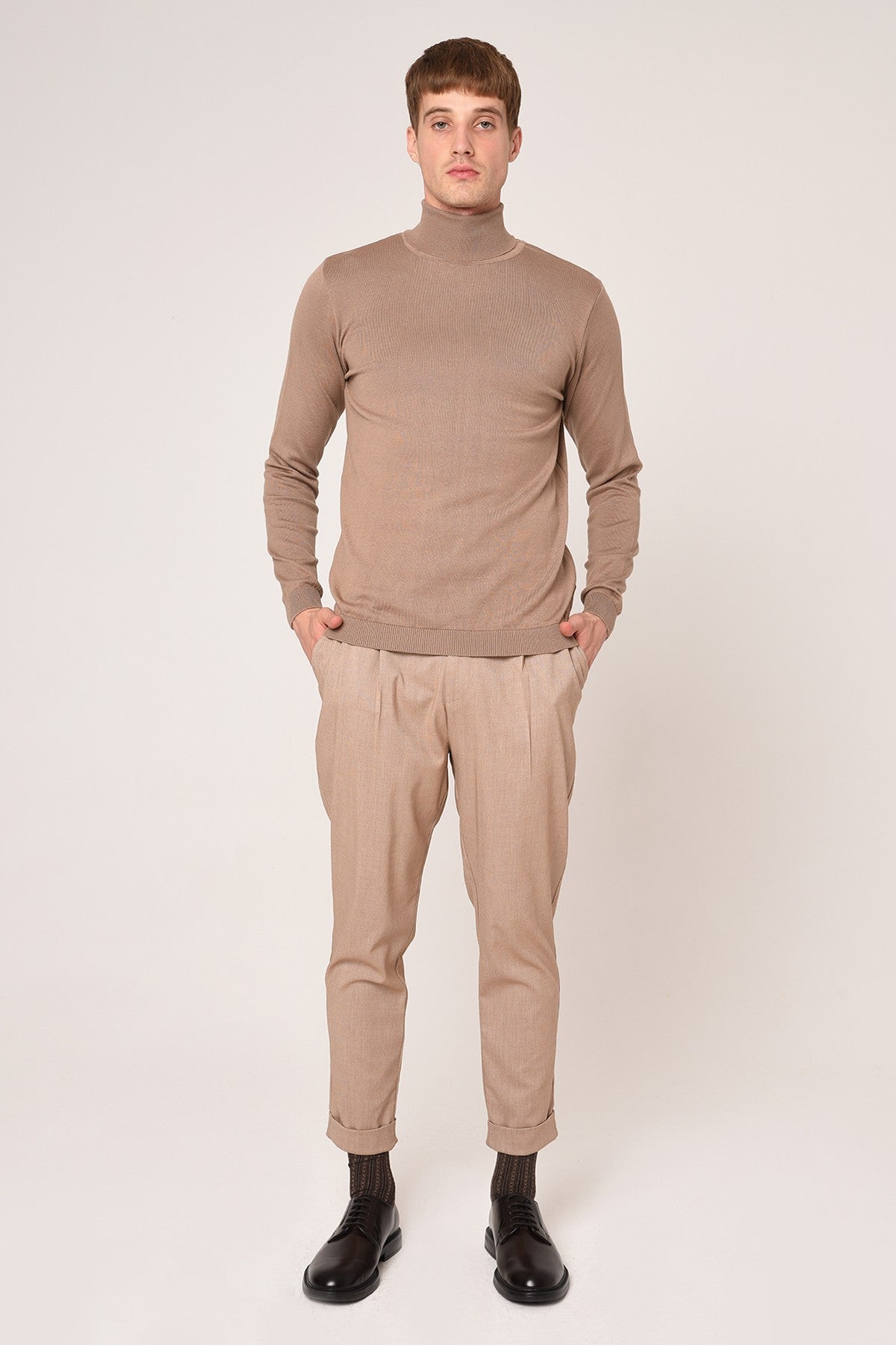 Antioch Half-Boat Neck Slim-Fit Knit Sweater
