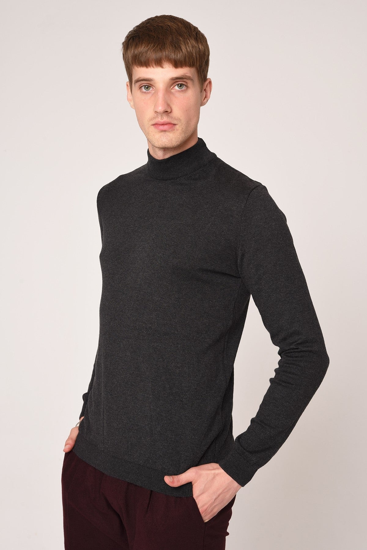 Antioch Half-Boat Neck Slim-Fit Knit Sweater