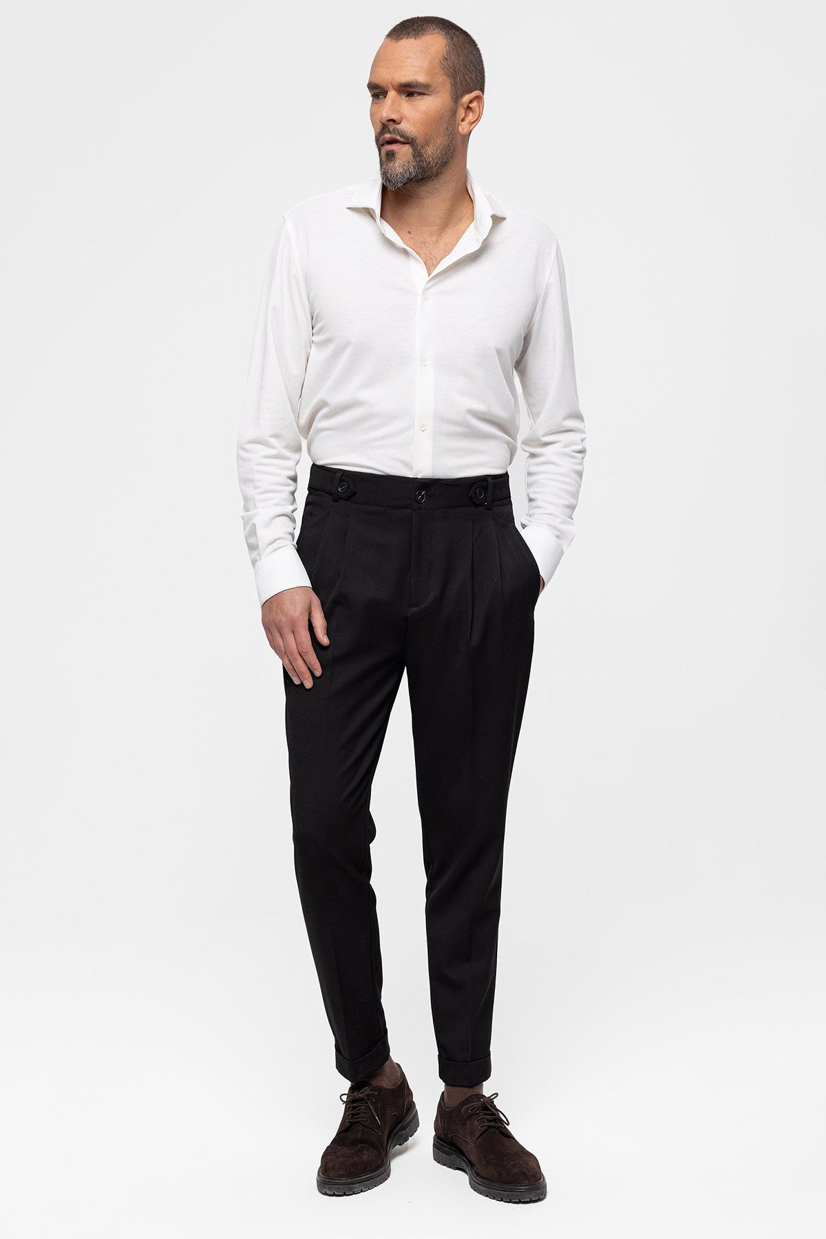 Antioch High-Waisted (Boyfriend) Pleated Pants