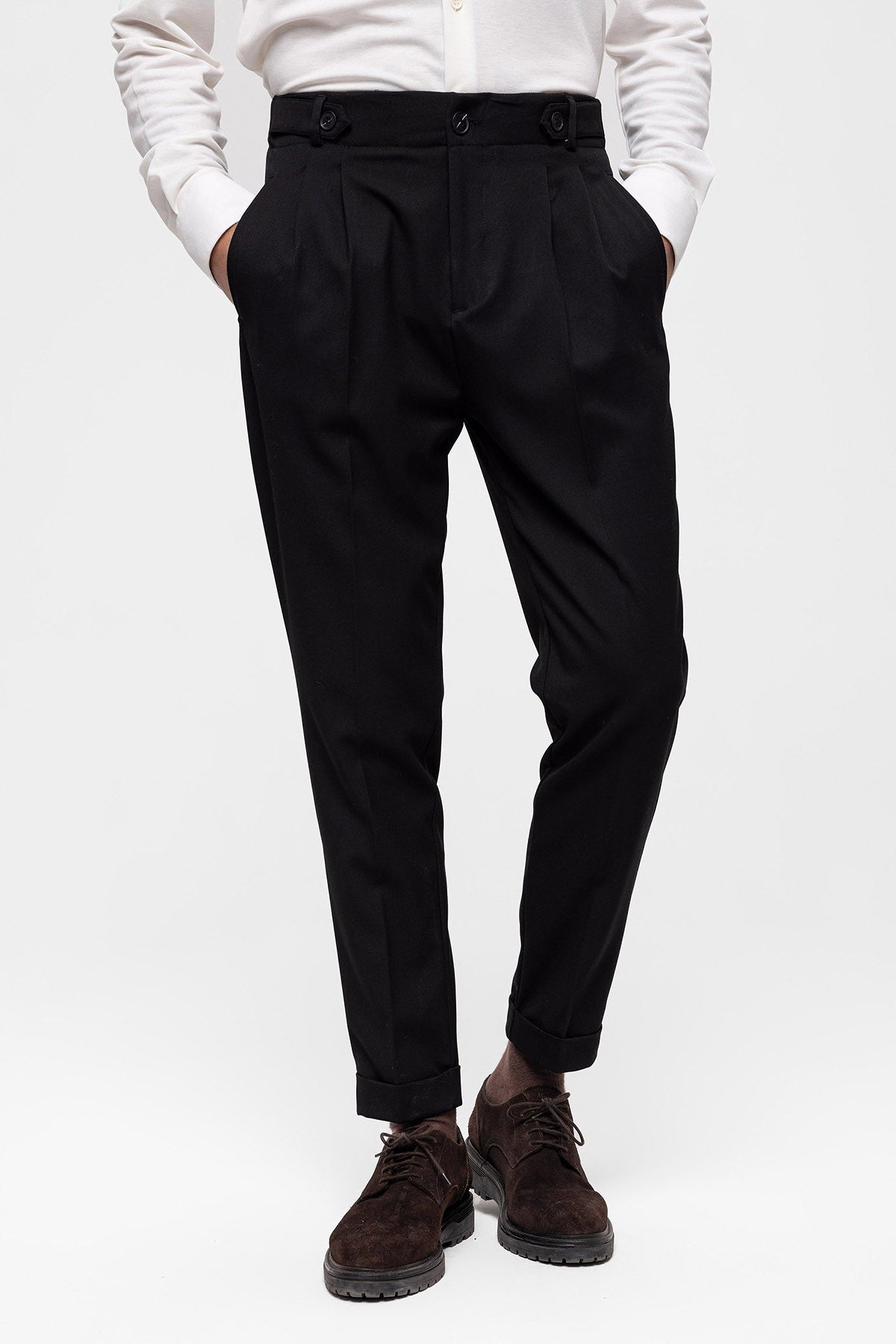 Antioch High-Waisted (Boyfriend) Pleated Pants