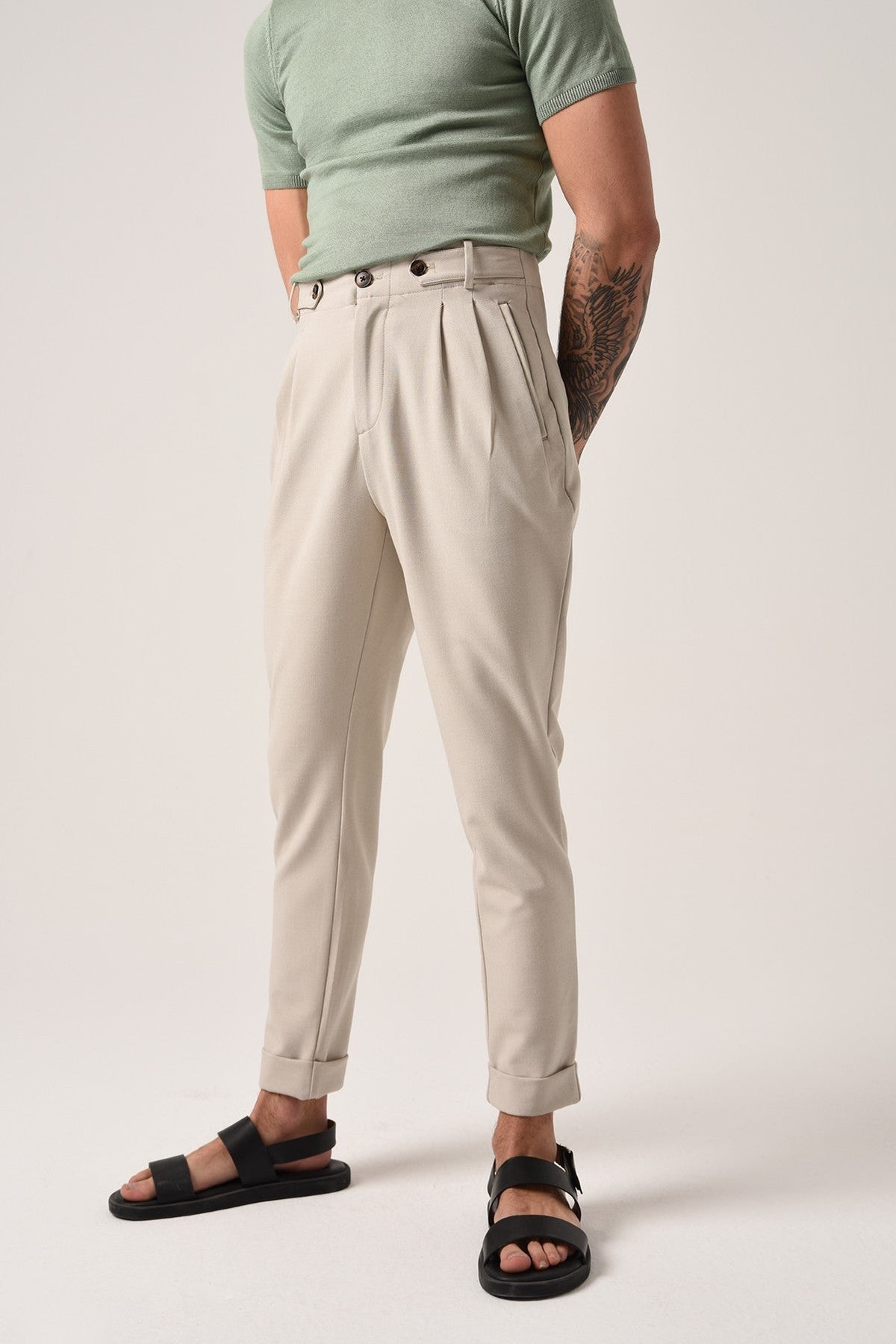 Antioch High-Waisted (Boyfriend) Pleated Pants