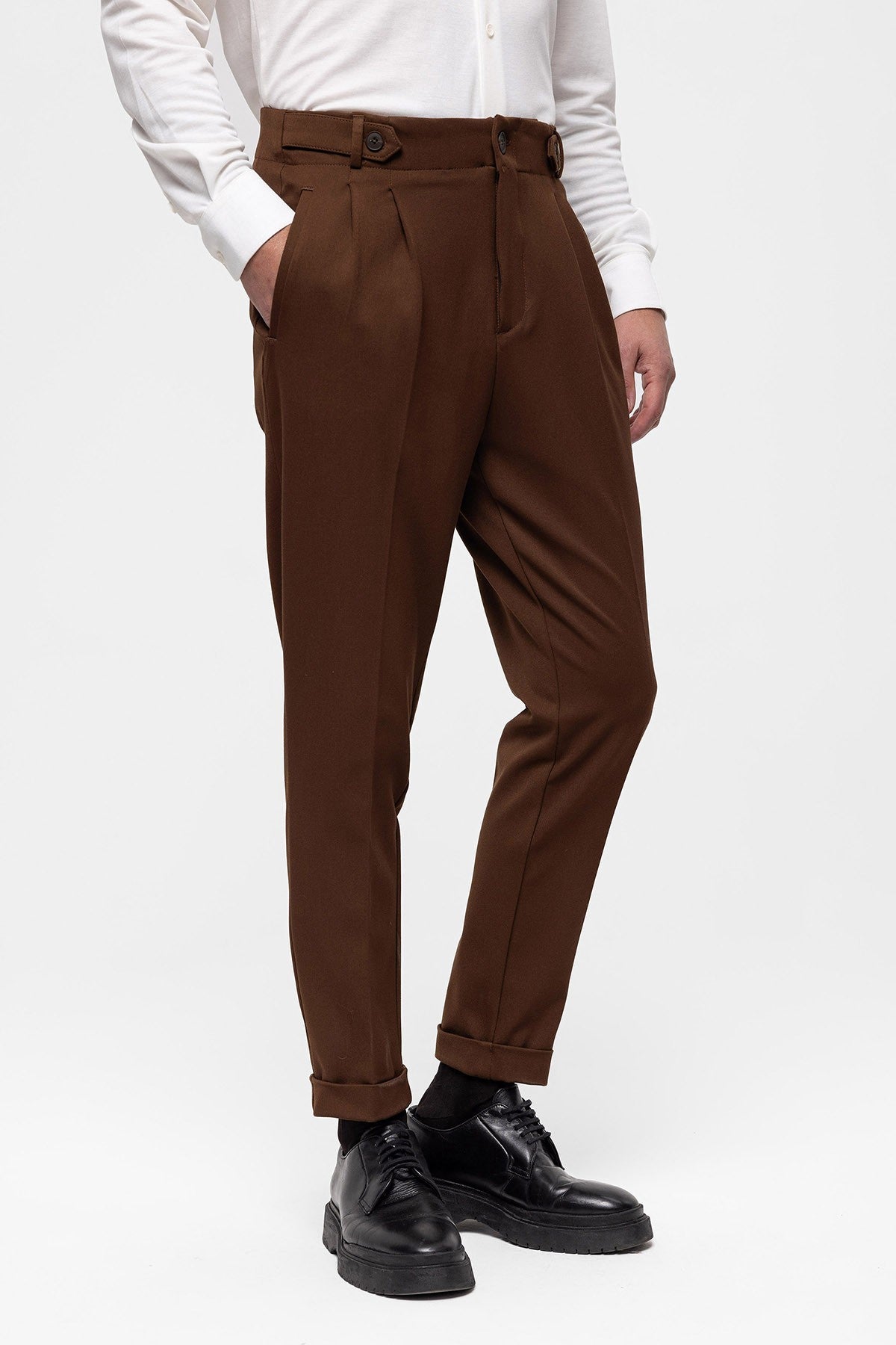 Antioch High-Waisted (Boyfriend) Pleated Pants