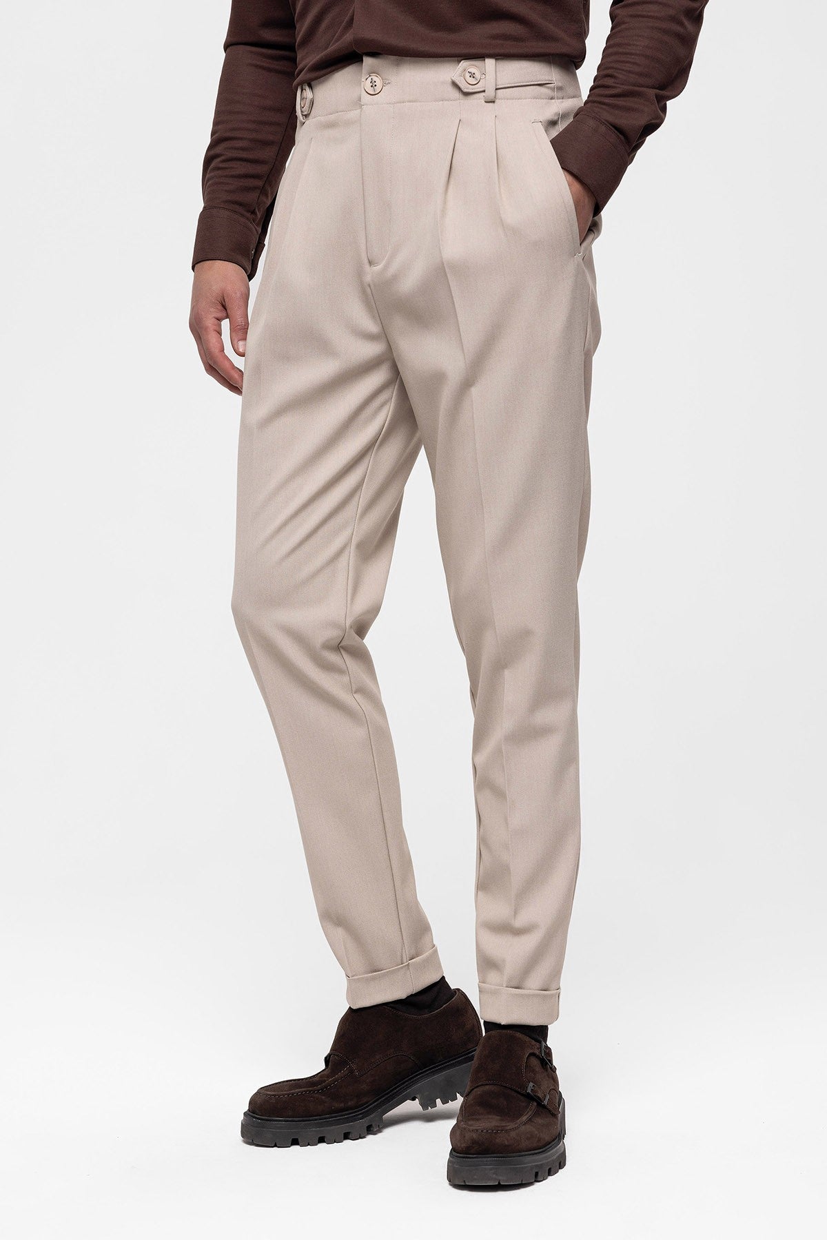 Antioch High-Waisted (Boyfriend) Pleated Pants