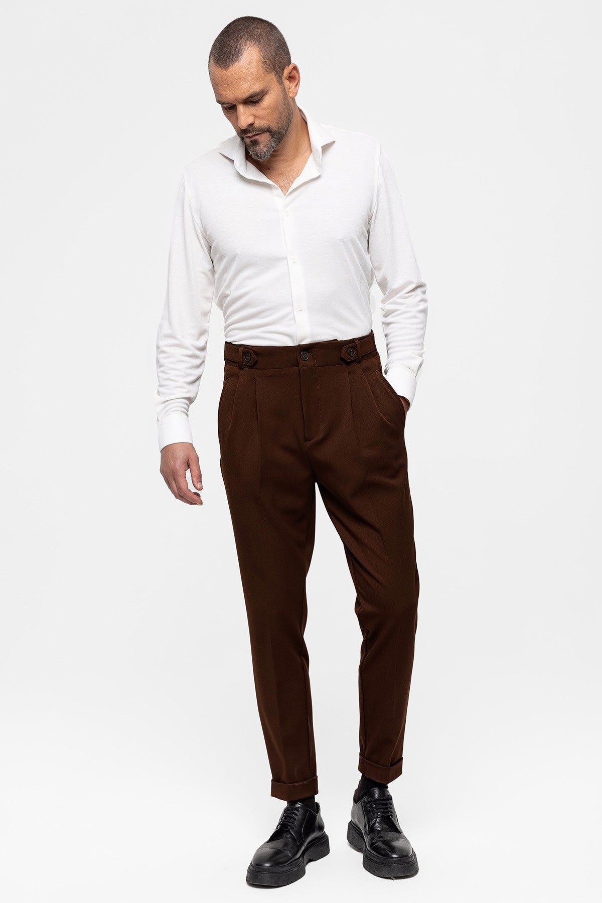 Antioch High-Waisted (Boyfriend) Pleated Pants