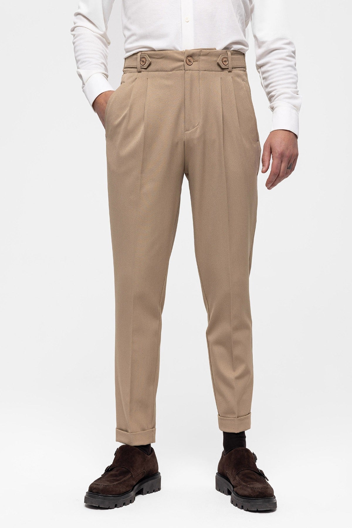 Antioch High-Waisted (Boyfriend) Pleated Pants