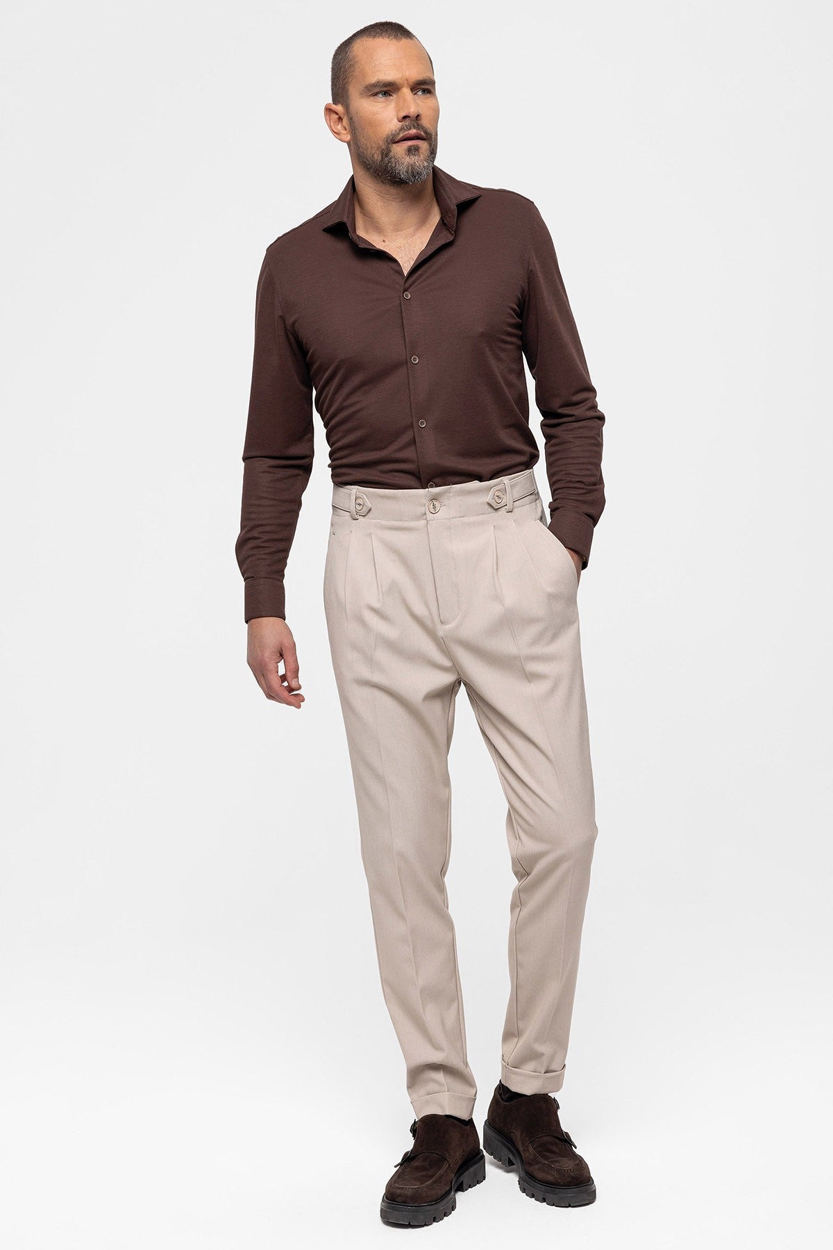 Antioch High-Waisted (Boyfriend) Pleated Pants