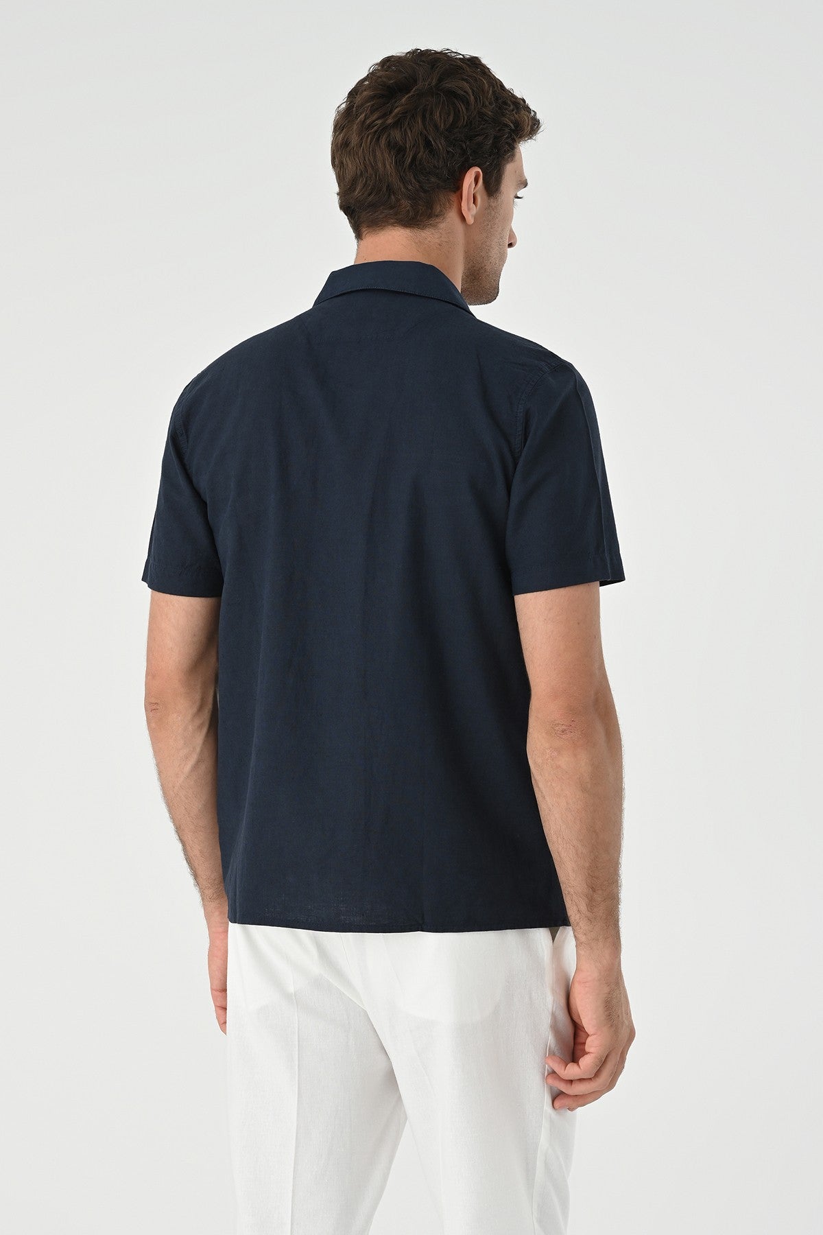 Men's Shirt with Apache Collar and Pocket Details