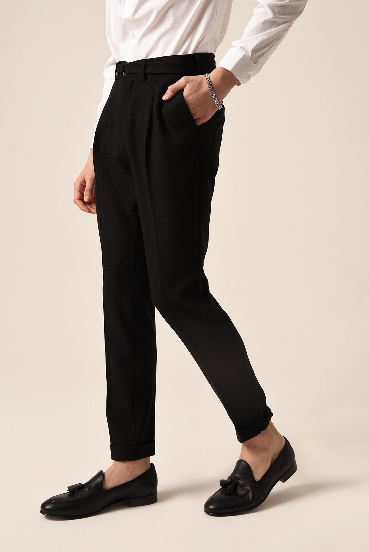 Antioch High-Waisted Pleated Pants