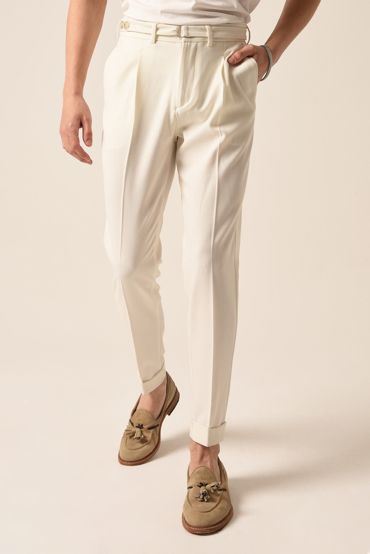 Antioch High-Waisted Pleated Pants