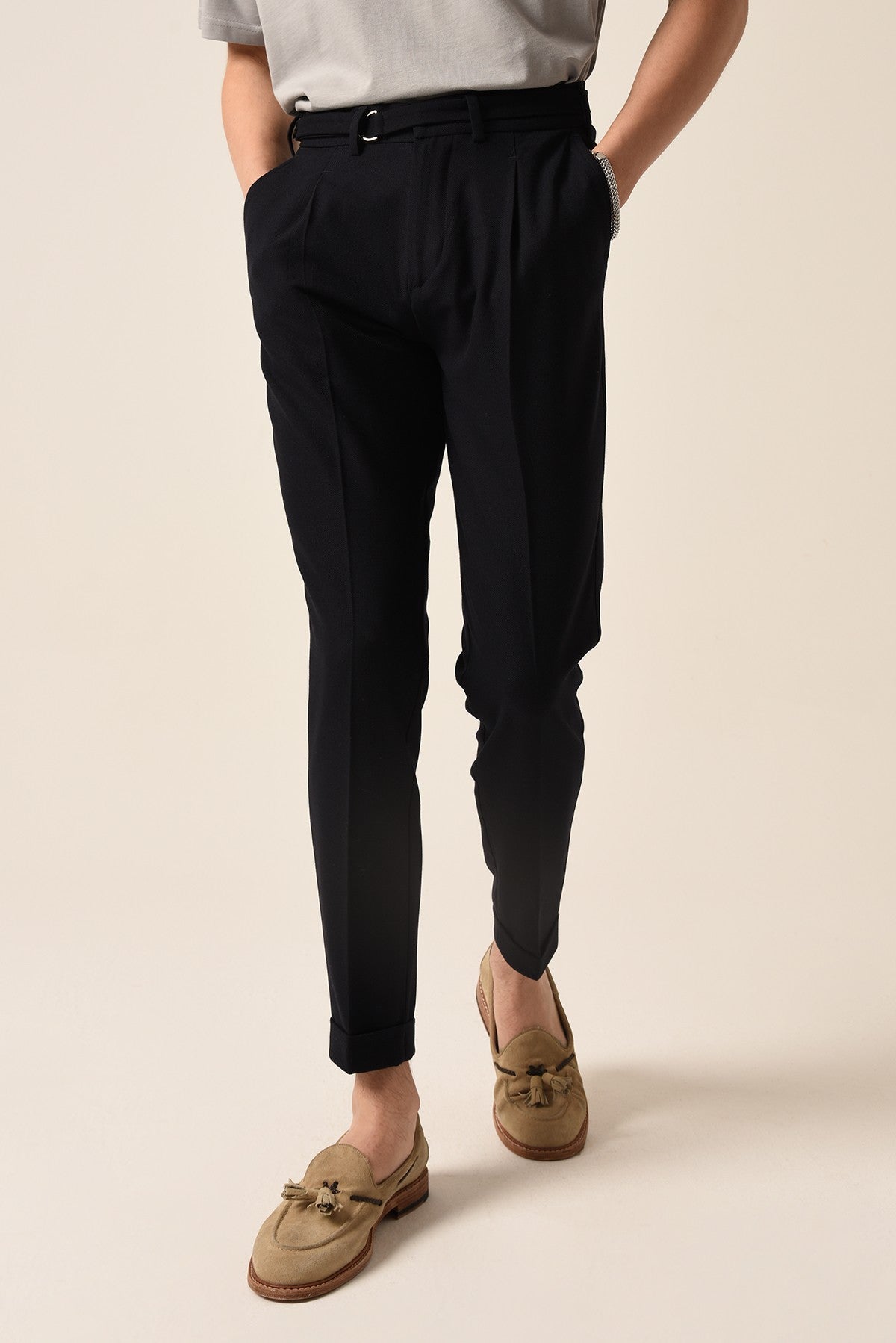 Antioch High-Waisted Pleated Pants