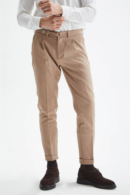 Antioch High-Waisted Pleated Pants