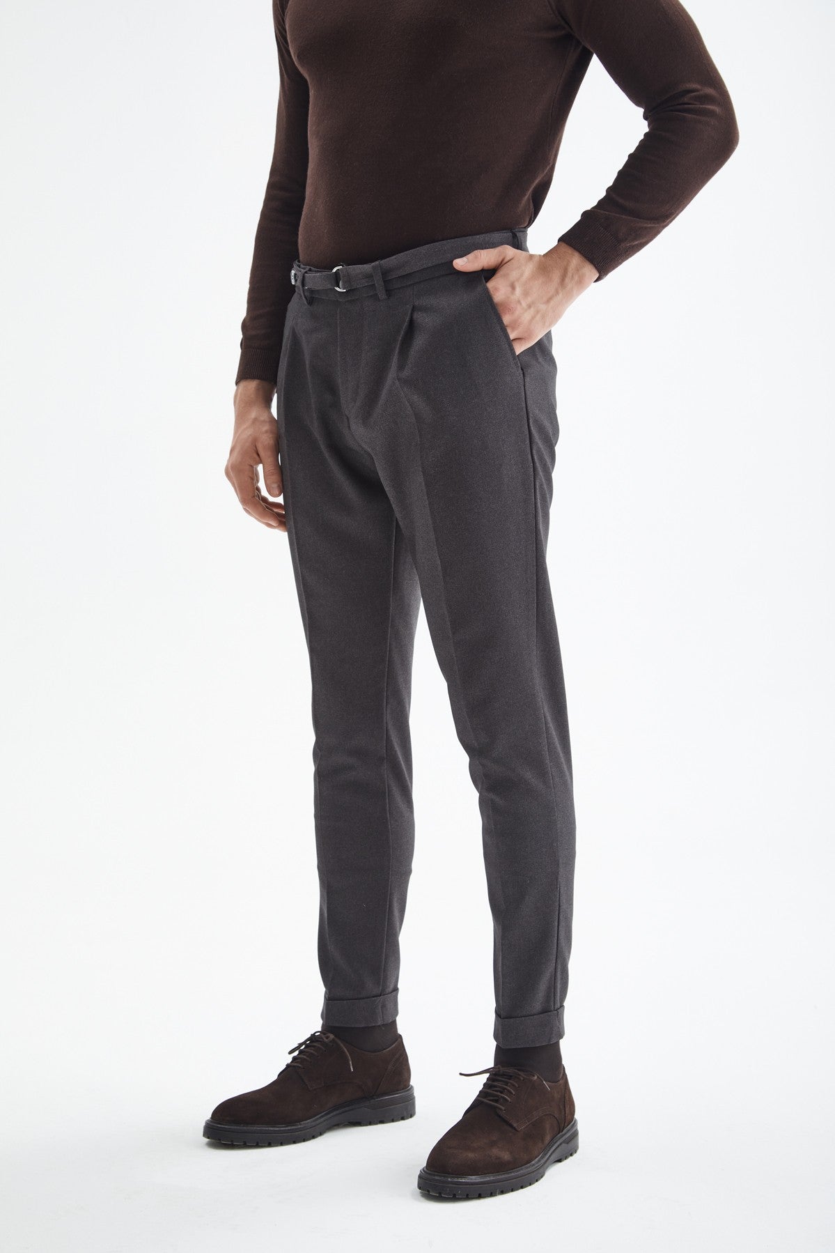 Antioch High-Waisted Pleated Pants
