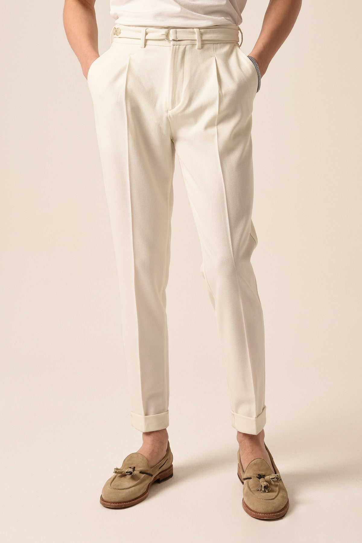Antioch High-Waisted Pleated Pants