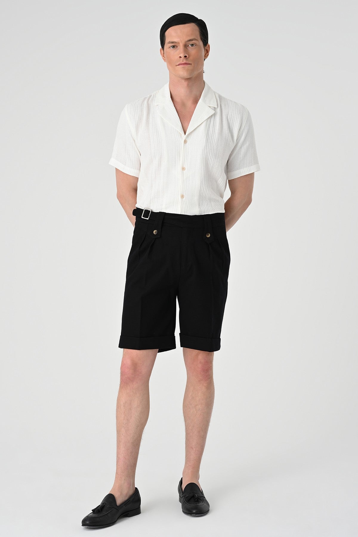 Antioch Toka Men's Shorts with Detailed Pleats
