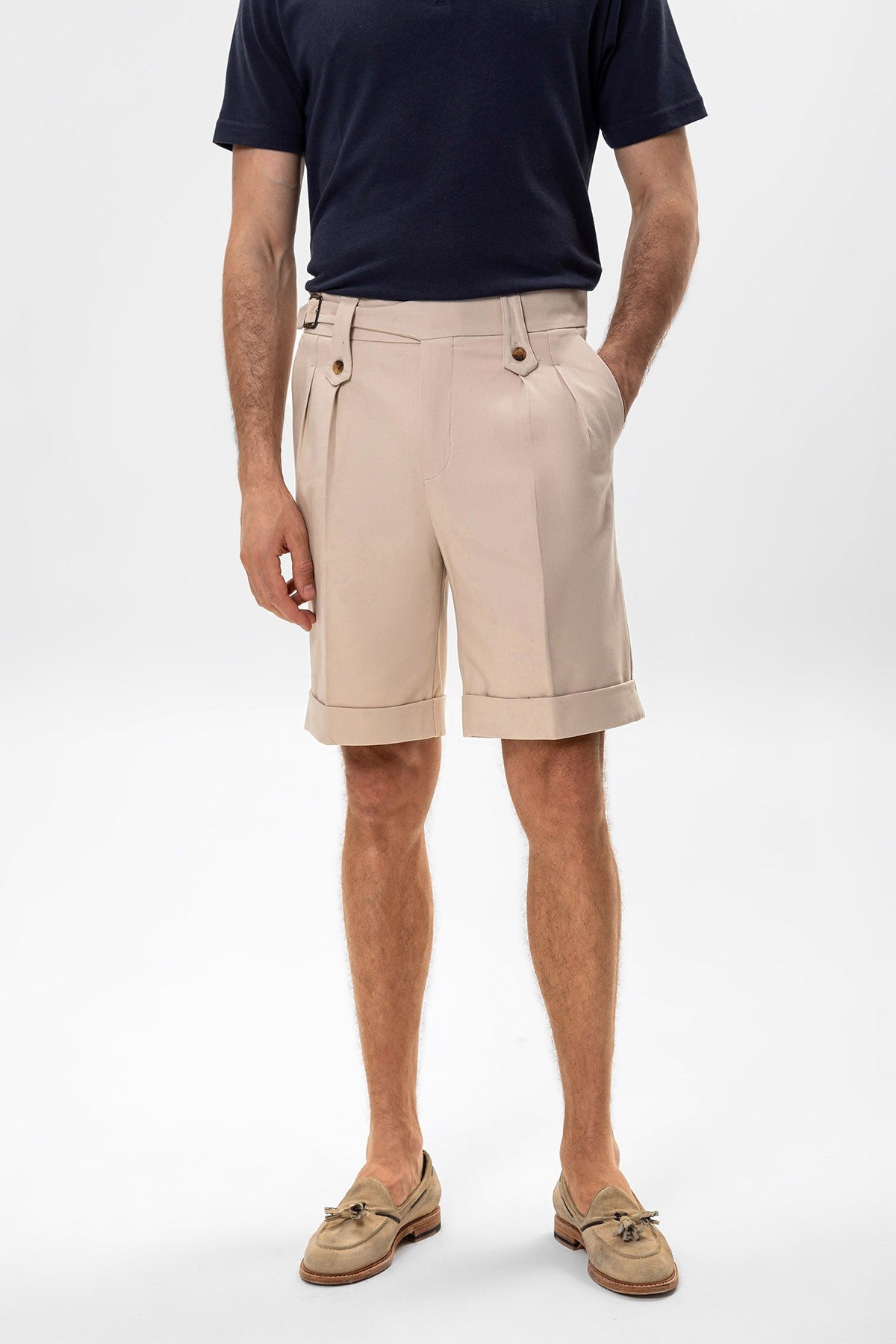 Antioch Toka Men's Shorts with Detailed Pleats