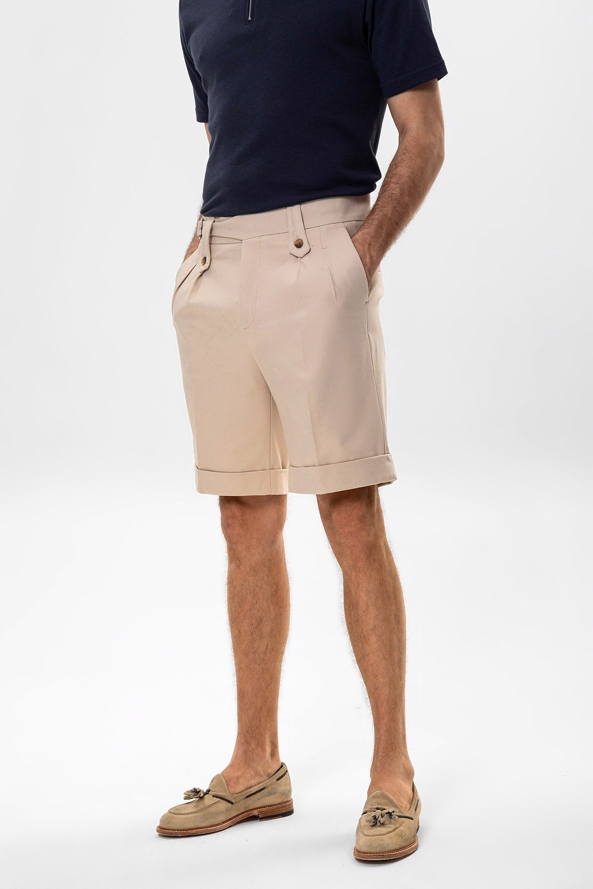 Antioch Toka Men's Shorts with Detailed Pleats