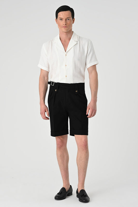 Antioch Toka Men's Shorts with Detailed Pleats
