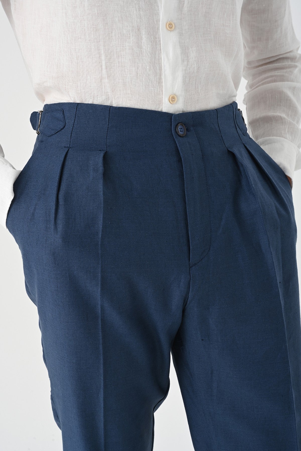 Antioch High-Waisted Pleated Linen Men's Pants