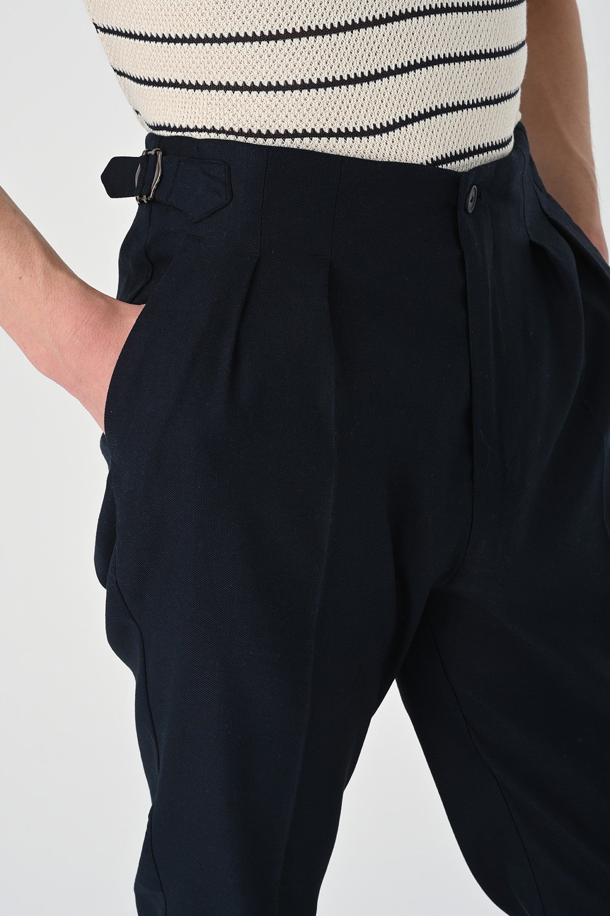 Antioch High-Waisted Pleated Linen Men's Pants