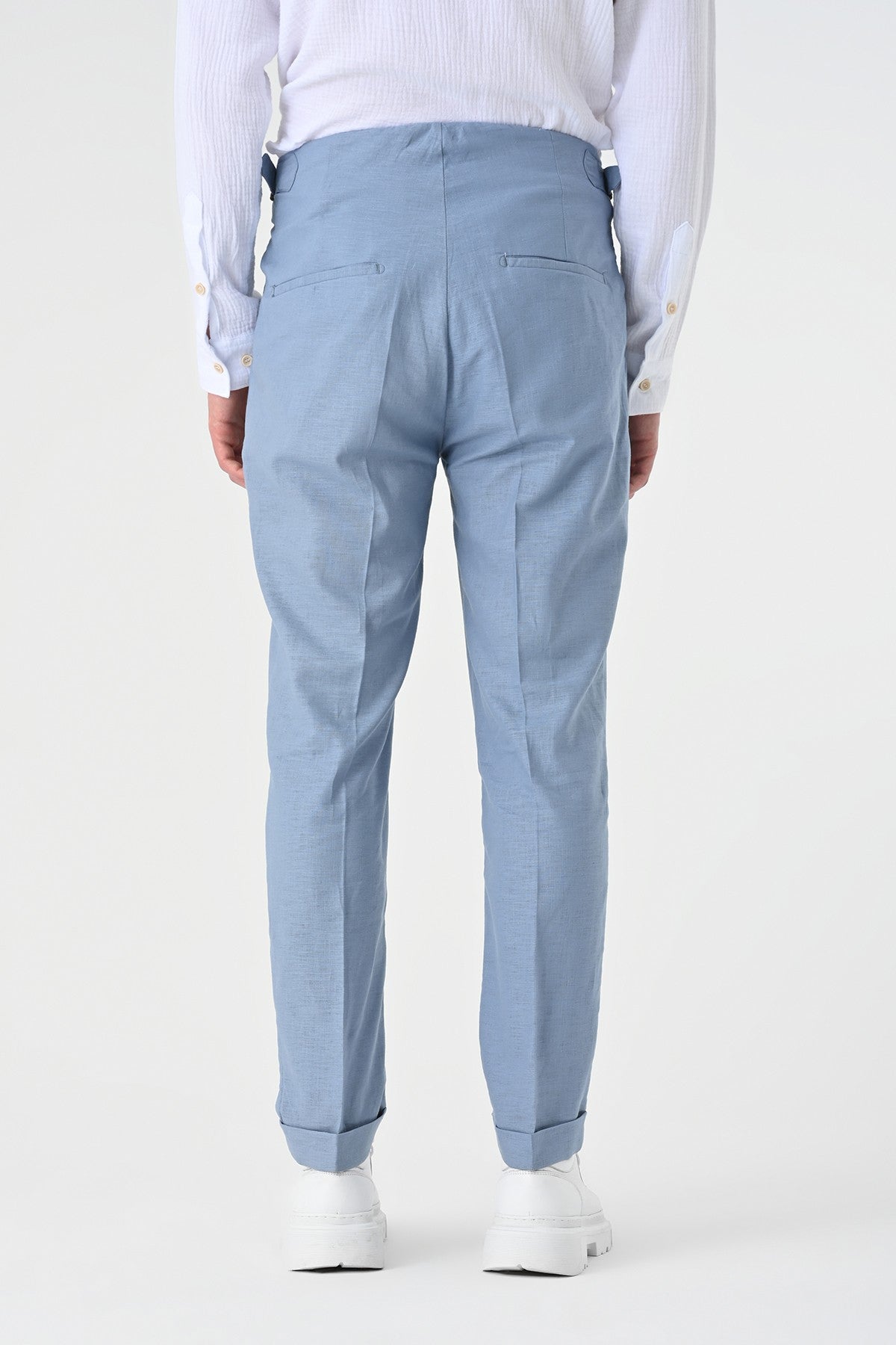 Antioch High-Waisted Pleated Linen Men's Pants
