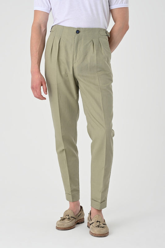 Antioch High-Waisted Pleated Linen Men's Pants