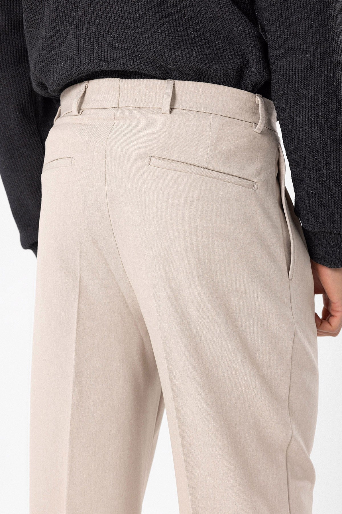 High-Waisted Pleated Relaxed-Fit Men's Pants