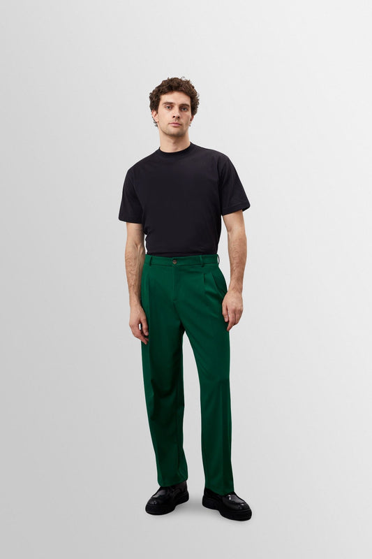 High-Waisted Pleated Relaxed-Fit Men's Pants