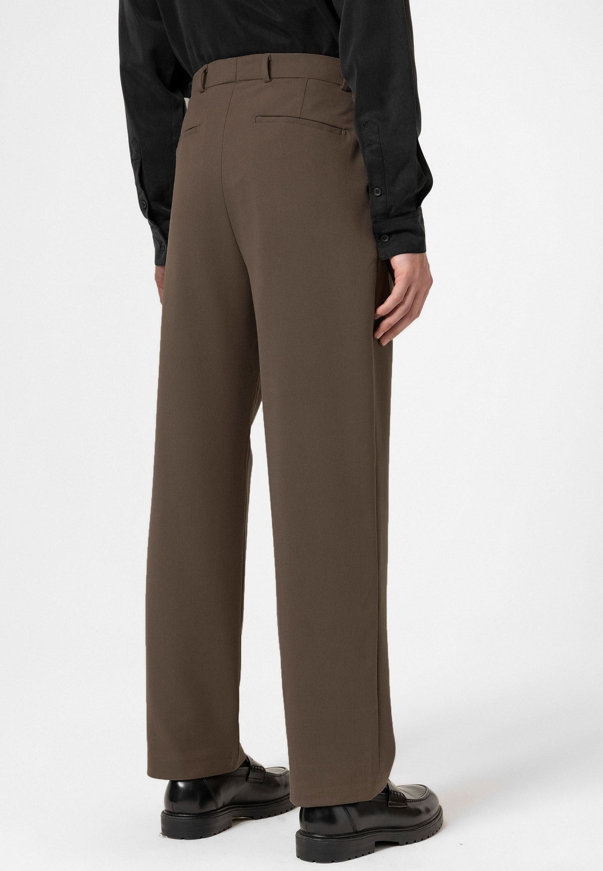 High-Waisted Pleated Relaxed-Fit Men's Pants