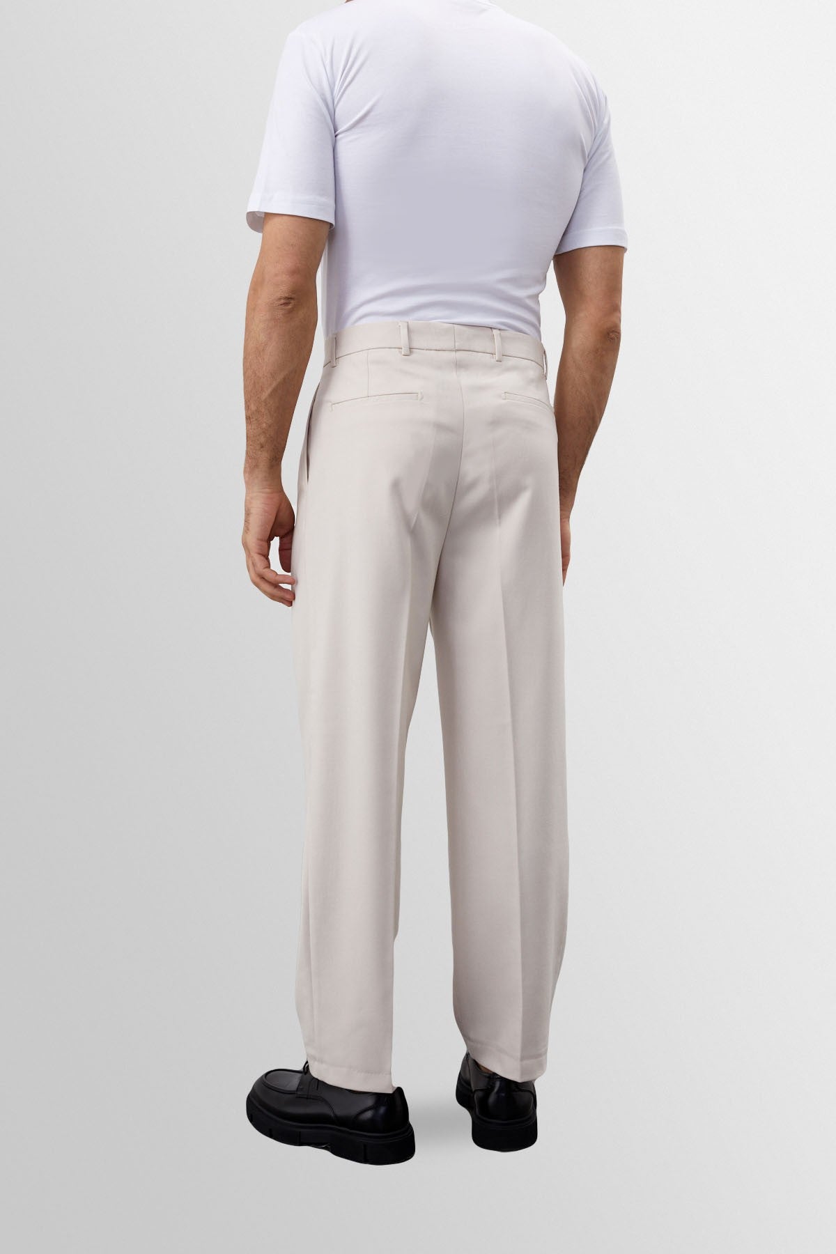 High-Waisted Pleated Relaxed-Fit Men's Pants