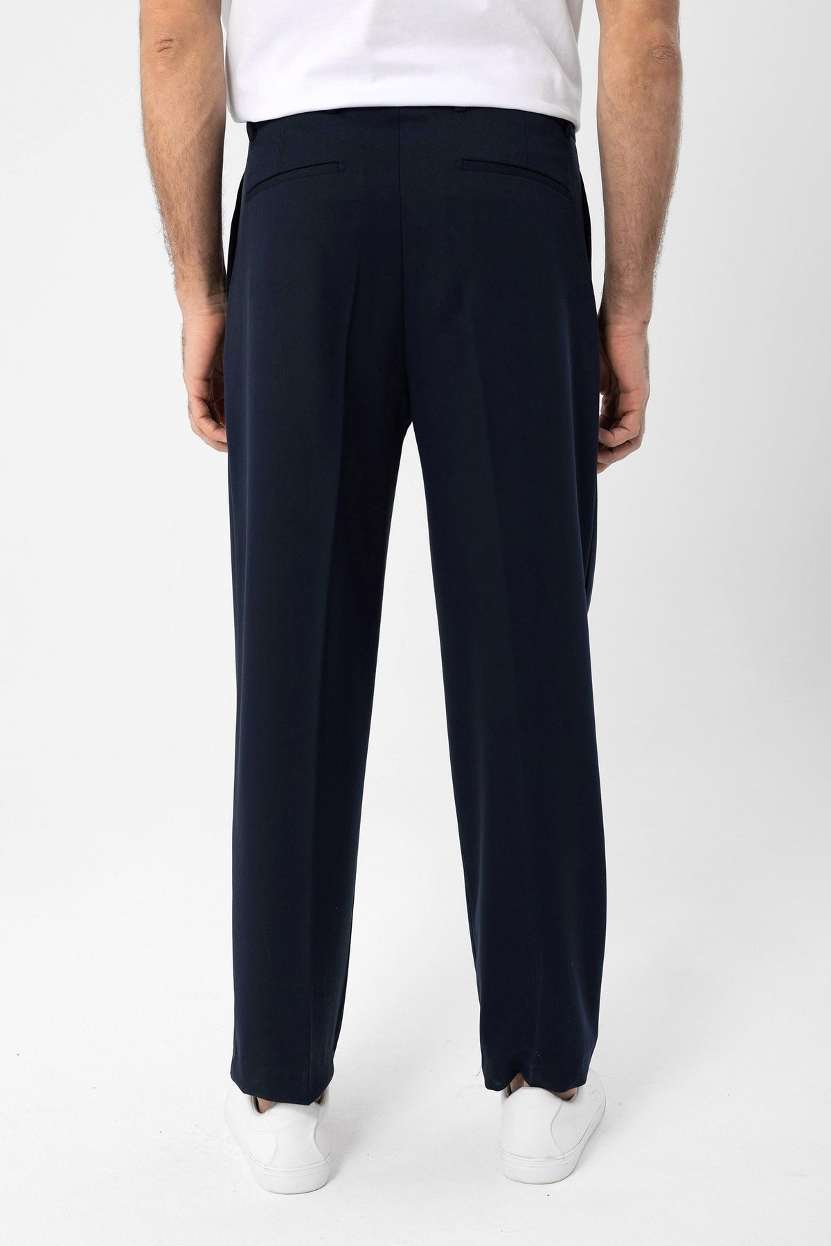 High-Waisted Pleated Relaxed-Fit Men's Pants