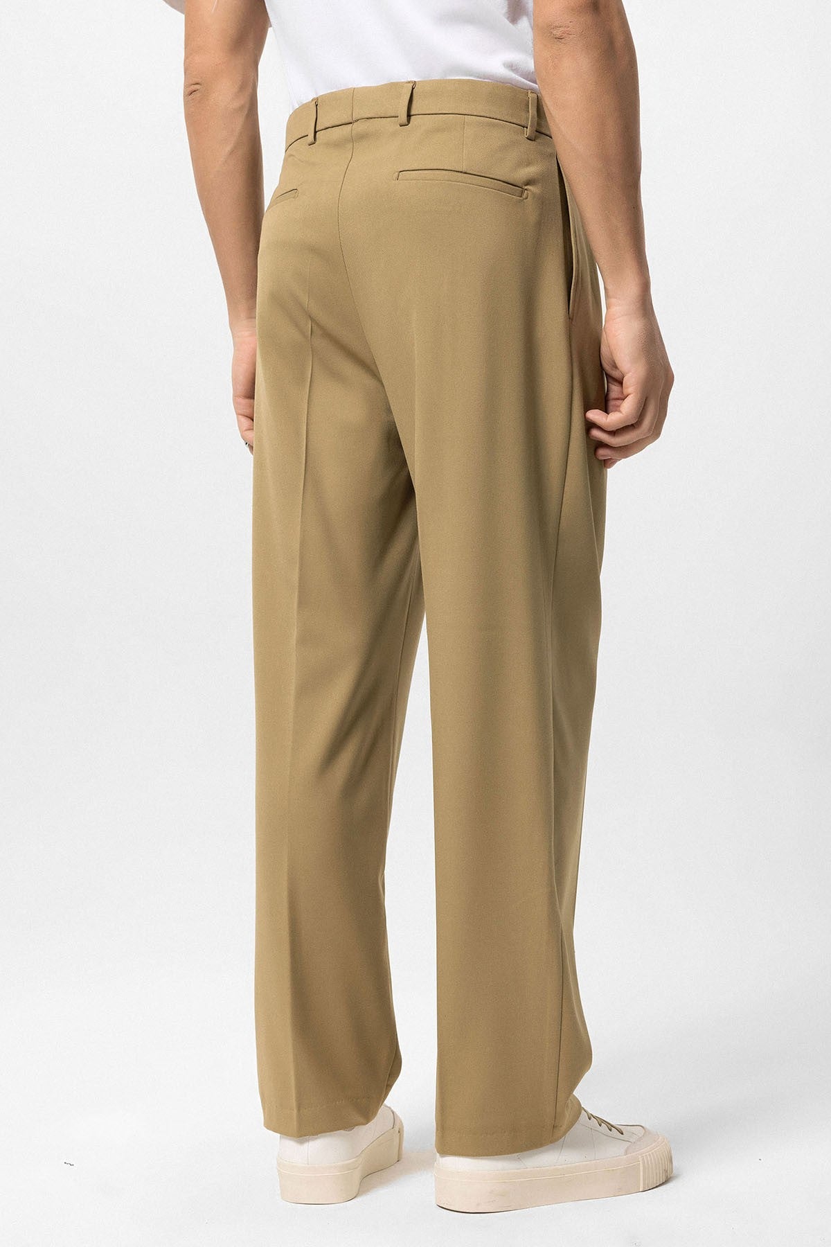High-Waisted Pleated Relaxed-Fit Men's Pants