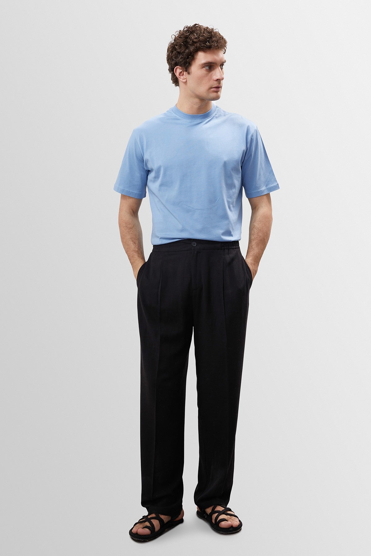 Antioch High-Waisted Pleated Linen-Blend Men's Pants