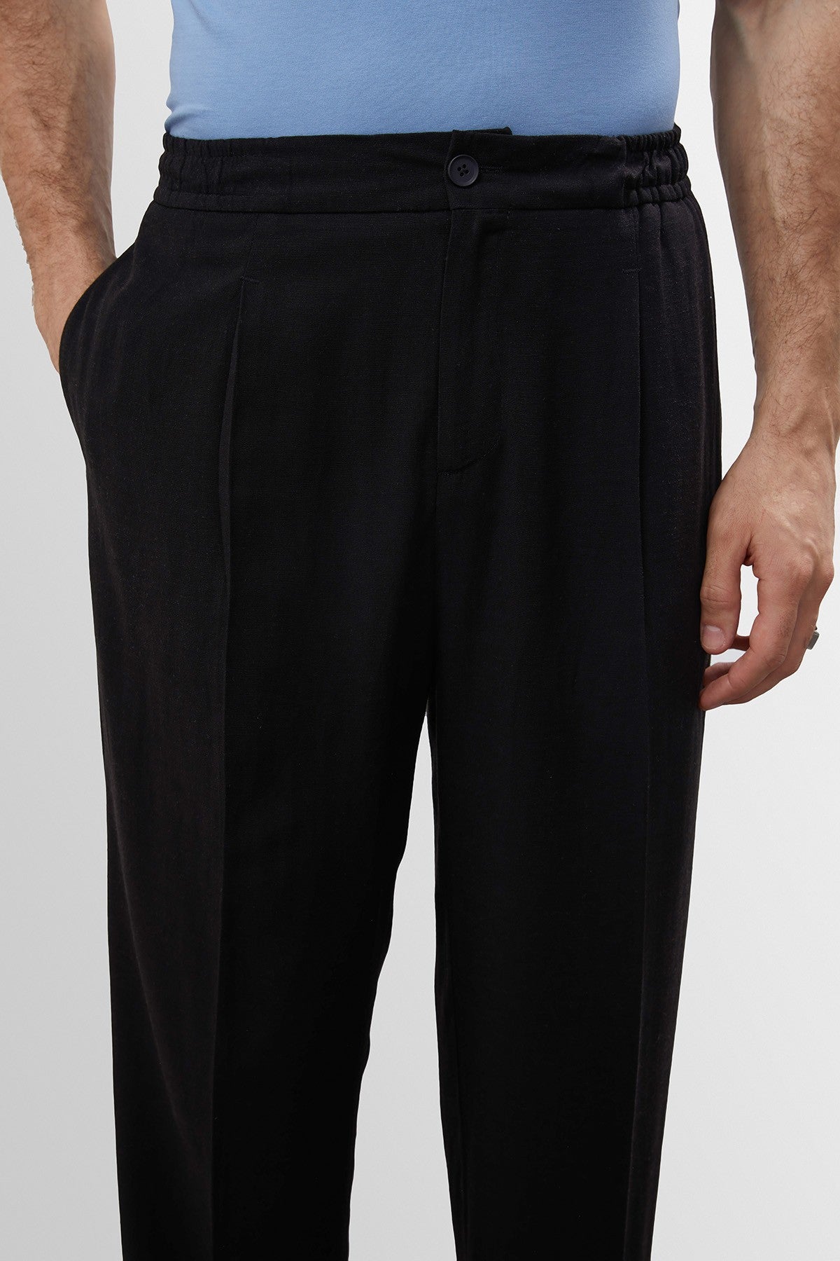 Antioch High-Waisted Pleated Linen-Blend Men's Pants