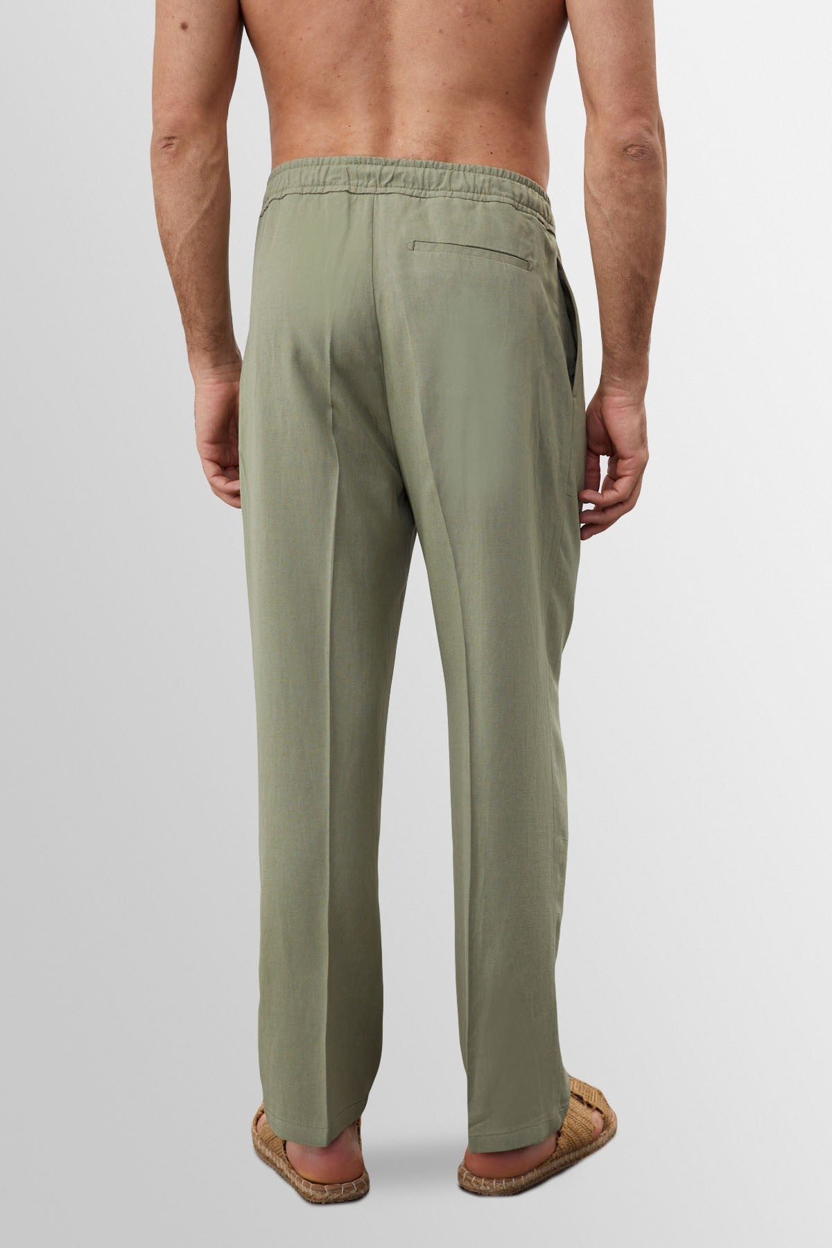 Antioch High-Waisted Pleated Linen-Blend Men's Pants
