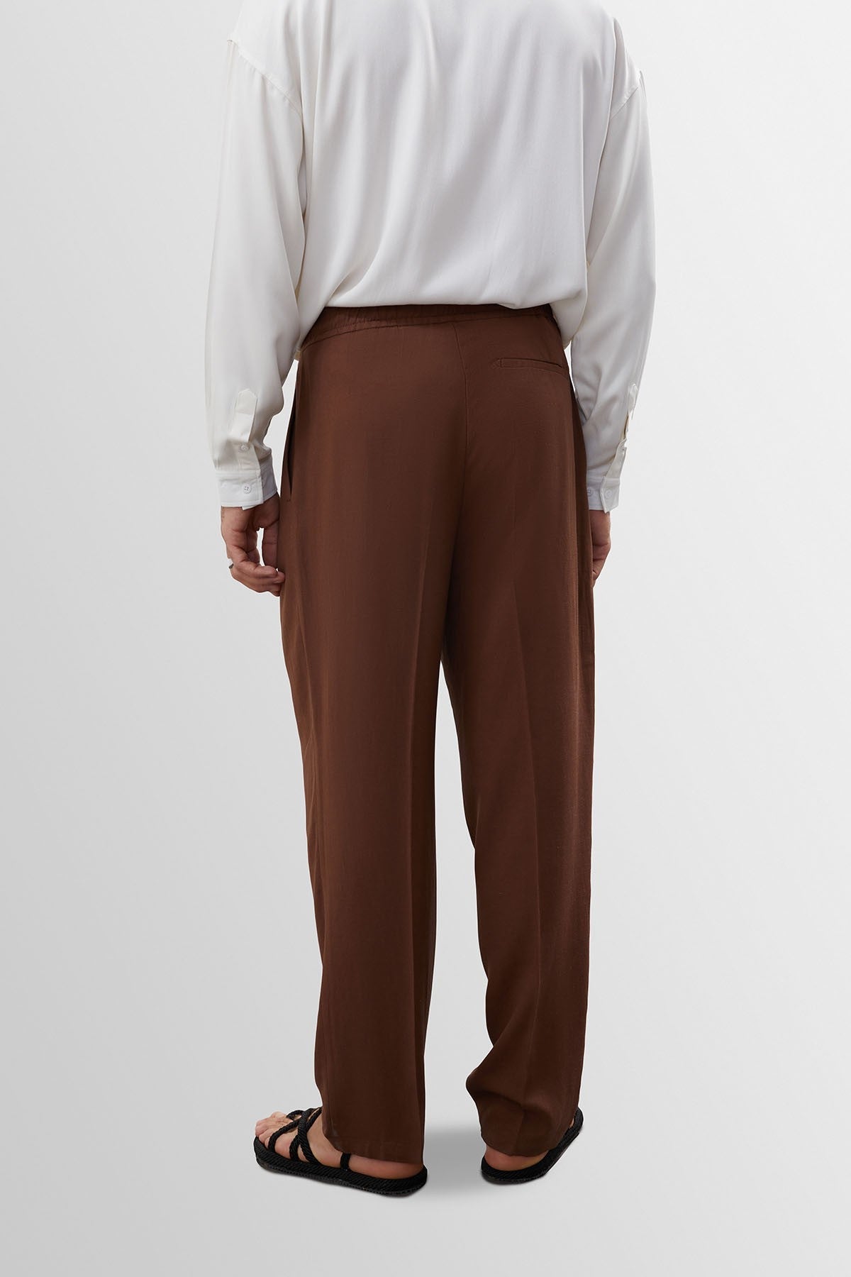 Antioch High-Waisted Pleated Linen-Blend Men's Pants