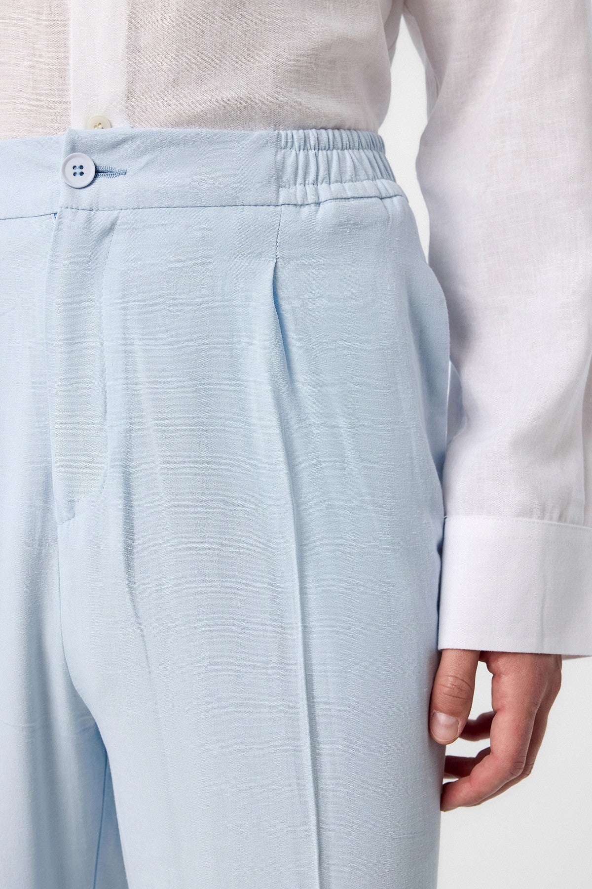 Antioch High-Waisted Pleated Linen-Blend Men's Pants