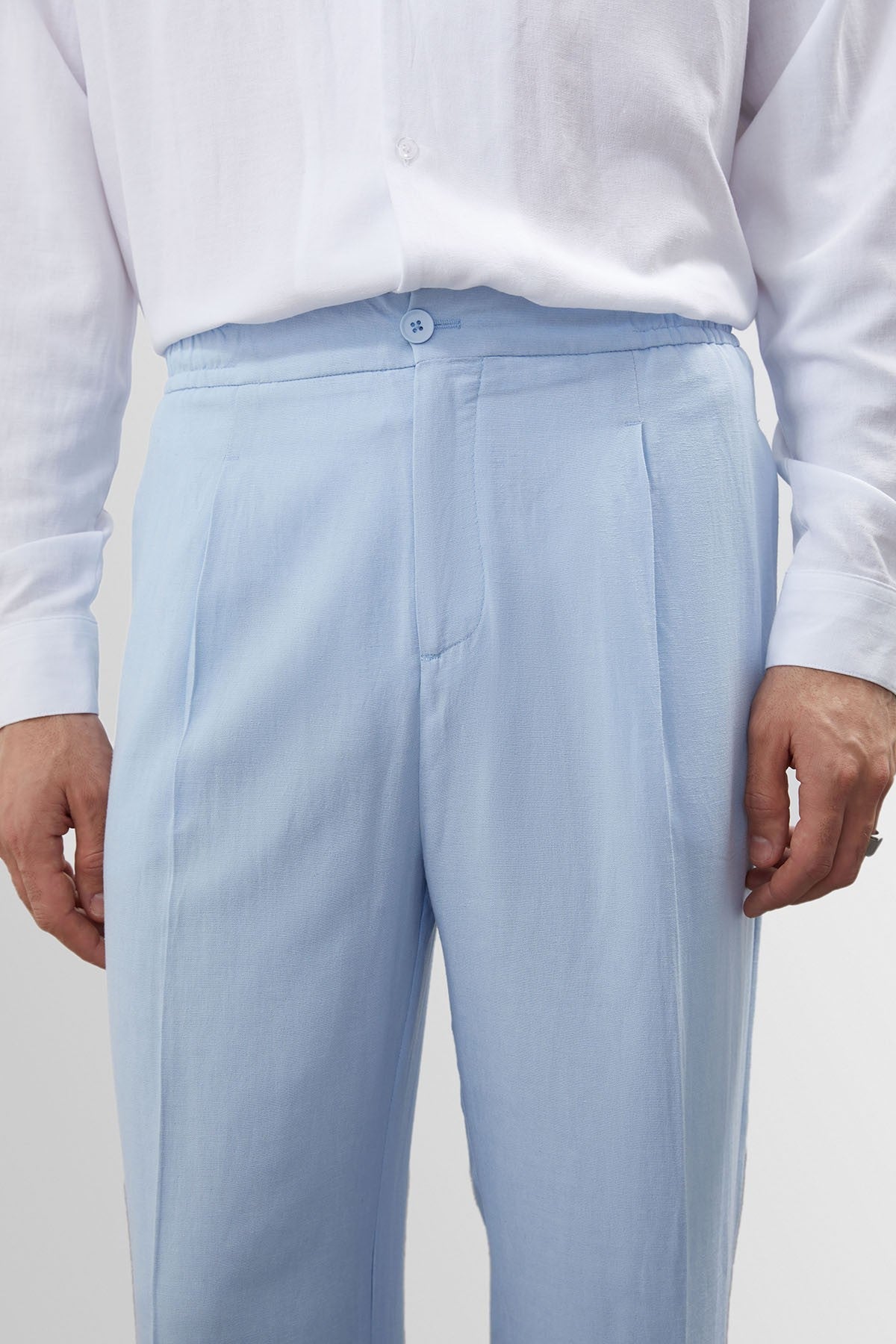Antioch High-Waisted Pleated Linen-Blend Men's Pants
