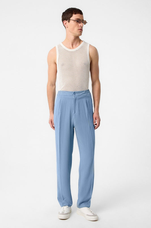 Antioch High-Waisted Pleated Linen-Blend Men's Pants