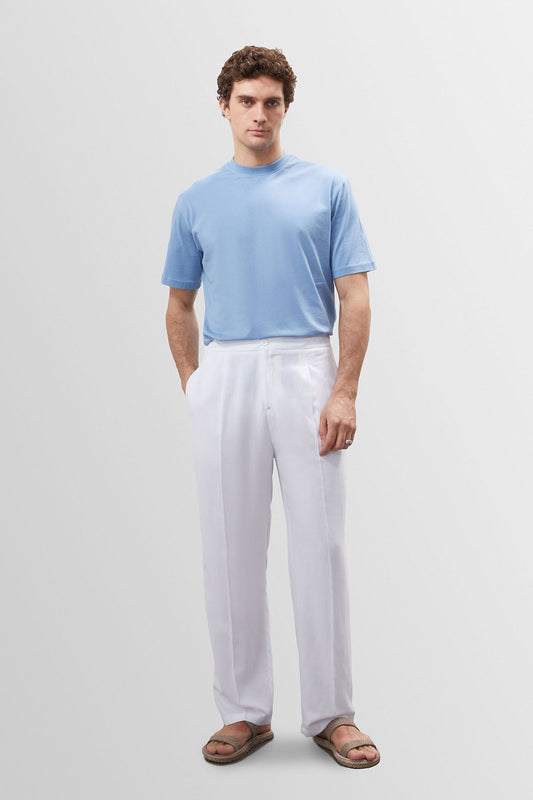 Antioch High-Waisted Pleated Linen-Blend Men's Pants